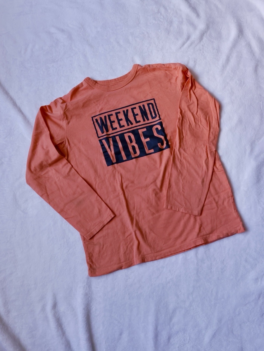 The Children’s Place Kids Large 10/12 Weekend Vibes Long Sleeve Shirt Coral
